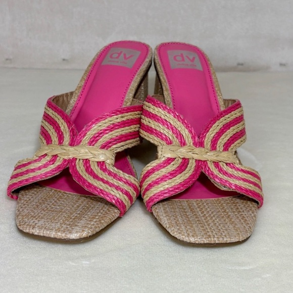 Dolce Vita Shoes - Dolce Vita Women’s Hot Pink and Tan Block Heel Sandals